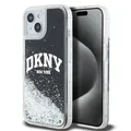 iPhone 14 DKNY Liquid Glitter Big Logo Hülle Schwarz