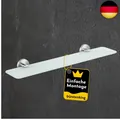 Bürstenking Glasablage 52 cm, stilvolles Glasregal fürs Badezimmer, einfache W