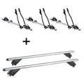 3xFahrradträger SAGITTAR + Alu Dachträger RB003 kompatibel mit für Opel Astra H Kombi (5Türer) 2007-2011