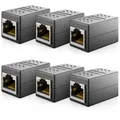 deleyCON 6x CAT6 Patchkabel Verbinder Kupplung Koppler Netzwerk LAN DSL Adapter