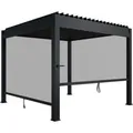 Juskys Pergola Lamellendach Tahiti 3 x 3 m inkl. 2x Seitenwand 3 m Anthrazit