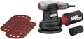 Skil 7422 AA Exzenterschleifer mit 300 Watt und 3 Schleifblätter (mit Gasgebschalter, ergonomische einhändige Anwendung, integriertes Staubauffangsystem, Schleifmaschine) F0157422AA