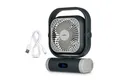 Medion® Akku-Ventilator MEDION LIFE Camping Ventilator E10 TF, 5 Stufen, 20 W, Neigbarer Kopf, Timer, Oszillation 110°, Haken zum