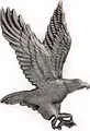 UHRIG Wunderschöner ADLER aus Gusseisen Tiermotiv Wanddeko Ornament Eisen-Kunst