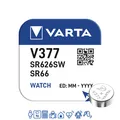 5 x Varta 377 Uhren-Batterie Knopfzelle SR66 SR626 AG4 VARTA Neu Silberoxid