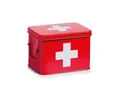 Zeller Present Ablageregal Medizinbox, Metall, rot, 21,5 x 16 x 16 cm