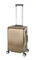 Travelhouse Tokyo Alu Reisekoffer Champagner Bordkoffer Hartschalenkoffer Reisegepäck Reisetrolley Trolley Handgepäckkoffer Kabinenkoffer 2X TSA Zahlenschloss Handgepäck 41,5L