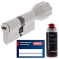 ToniTec Set aus ABUS Schließzylinder Türzylinder als Knaufzylinder ECK660 GS gleichschließend inkl. 3 Schlüssel je Bestellung mit Sicherungskarte Größe 45 35Kmm + ToniTec Pflegespray