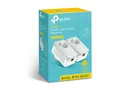 TP-LINK TL-PA4010PKIT AV600+ Powerline Kit with AC Pass Through - Bridge - HomePlug AV (HPAV) - an Wandsteckdose anschließbar (Packung von 2) (TL-PA4010PKIT)