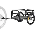Tiggo Klappbar Faltbar Fahrrad Lastenanhänger 40 kg Beladung Fahrradanhänger Transportanhänger - Schwarz