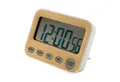 Intirilife Küchentimer Digitaler Timer Küchenuhr Kurzzeitmesser in Holzoptik mit LCD Display