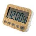 Digitaler Timer Küchenuhr Kurzzeitmesser Eieruhr in Holzoptik mit LCD Display