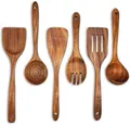 Holzspatel 6-teiliges Set Teakholz Kochutensilien