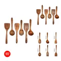 Holzspatel zum Kochen 6-teiliges Set Teakholz Küchenutensilien