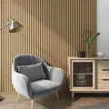 Akustik-Wandpaneel 4er Set Vang 120x60 cm Eichenoptik, dunkel [NEU.HOLZ]