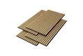 neu.holz 3D Wandpaneel, (Set, 4-tlg) »Vang« Akustik Wandpaneel im 4er Set Eiche, dunkel