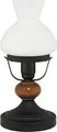 Rabalux 7072 Tischleuchte Petronel, E27-Holz, schwarz, rund, Klassisch, ø170mm