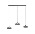 SCHÖNER WOHNEN-Kollektion LED Pendelleuchte LED Pendellampe POSH, höhenverstellbar, 3x LED Board 6,3W, warmweiß, Rauchglas, höhenverstellbar, Lichtfarbe warmweiß