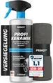 Prinox Profi Keramikversiegelung Auto Set 550 ml inkl. Mikrofasertuch - Keramik Versiegelung für perfekten Glanz mit Versiegelungs-Effekt - Premium Lackversiegelung, Flüssigglas für alle Lacke