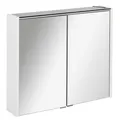 FACKELMANN Spiegelschrank "DENVER", BxHxT: 80 x 68,3 x 16 cm, 6000 K, kaltweiß, 8W - grau