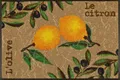 Fußmatte "Le Citron" Gr. 2, bunt (beige, gelb), B:50cm H:7mm L:75cm