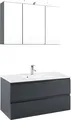 Cardiff Waschtisch-Set, grau/weiss