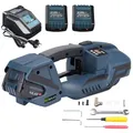 U.S. SOLID Elektrische Umreifungsmaschine mit LCD-Bildschirm für 13-16mm PP PET Bänder, 2 x 4000mah automatische akku Umreifungsgerät für Boxen und Paletten