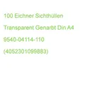 100 Eichner Sichthüllen Din A4 Transparent Genarbt 0,18 Mm 9540-04114-110 (40523