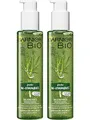 Garnier Bio Lemongrass Belebendes Waschgel, Naturkosmetik, Gesichtsreinigung mit Glycerin, ätherische Öle (2 x 150 ml)