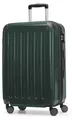 HAUPTSTADTKOFFER - Alex - Hartschalen-Koffer mit Erweiterung Reisekoffer Hardcase Check-In Luggage 15-20 kg, expandable Trolley glossy 65 cm, 74 L,Waldgrün