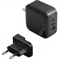 Energea ład. siec. 1xUSB+2xUSB-C PD-PPS-QC 3.0 66W 2C1A czarny/black US+EU Travelite GAN66 (66 W, 3 Ports) (6957879424878)