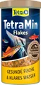 TetraMin Flakes Hauptfutter Zierfische Flockenform BioActive Formel Dose 1 Liter