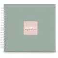 Hama Fotoalbum Fine Art 9867, Spiralalbum, 28 x 24 cm, 50 weiße Seiten für 100 Fotos, salbei