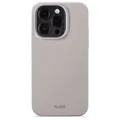 holdit Silikonhülle iPhone 14 Pro - 0,8mm Ultra dünn Handyhülle Silikon - Trendy Slim Silicone case mit Voller Schutz (erhöhte Kante für Kameraschutz) - Taupe