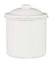 Ib Laursen - Dose Krug mit Deckel Vorratsdose H 13cm D 11cm Emaille Weiß 0470-11