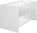 roba Mitwachsendes Gitterbett Lilo 70 x 140 cm - Babybett 3-fach höhenverstellbar - Umbaubar zum Kinderbett - Holz weiß lackiert