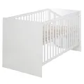 roba Mitwachsendes Gitterbett Lilo 70 x 140 cm - Babybett 3-fach höhenverstellbar - Umbaubar zum Kinderbett - Holz weiß lackiert