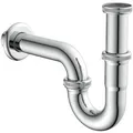 Kirchhoff Siphon Röhrensiphon PLUS für Waschbecken, 1 1/4 Zoll, Edelstahl, verchromt