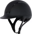 Covalliero Reithelm Eclipse, Disc-System, ERT-System, Belüftungssystem, ABS-Helmschale, Geprüft nach EN1384:2023, Glitzerapplikation, Edles Schwarz-Matt, S/52-56cm