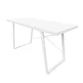 SVITA Industrial Schreibtisch mit Metallbeinen Retro Arbeitstisch Bürotisch Weiß