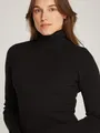 Sweatkleid "WOVEN LABEL TIGHT SWEATER DRESS", mit Logopatch, Gr. XS (34) - N-Gr, CK Black N-Gr