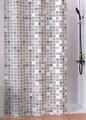 Duschvorhang Badewanne Vorhang Antischimmel wasserabweisend Mosaik grau 200x180