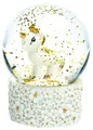 SIKORA Schneekugel SK09 Kleine Glas Schneekugel für Kinder Einhorn Weiss Gold D:45mm