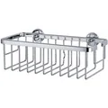 Tesa Duschablage Aluxx 40201, verchromt, zum Kleben, Duschkorb, aus Aluminium, 25 x 9,2 cm