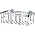 Aluxx Duschkorb, Aluminium, Verchromt, Garantiert Rostfrei, Inkl. Klebelösung, Tiefer Boden, 125 Mm X 250 Mm X 92 Mm - Tesa