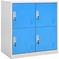 Vidaxl - Schließfachschrank Hellgrau Und Blau 90x45x92,5 Cm Stahl