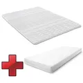 Kaltschaummatratze CloudComfort Premium 90 x 200 cm, Höhe 15 cm, Härtegrad H2/H3 + CloudComfort Viskoelastik Komfort-Schlaf-Kissen 40 x 80 cm