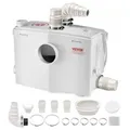 VEVOR Hebeanlage 1200 W, 180 L/min Durchfluss, 10 m Förderhöhe, Schmutzwasserpumpe mit 4 Wassereinlässen, Abwasserhebeanlage für Toilette, Keller