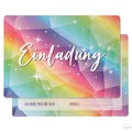 12 Stk. Einladungskarten Kindergeburtstag Mädchen A6 Einladungskarten Regenbogen