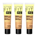 Maybelline Fit Me Tinted Moisturiser With Aloe 30ml - 120 x3